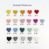 Farbtafel Filzherzen viele Farben