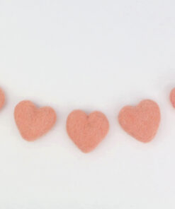 Herzen aus Filz Farbe pastell-rosa