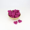 Herzen aus Filz Farbe fuchsia