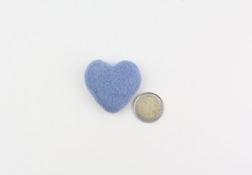 Herzen aus Filz Farbe hellblau