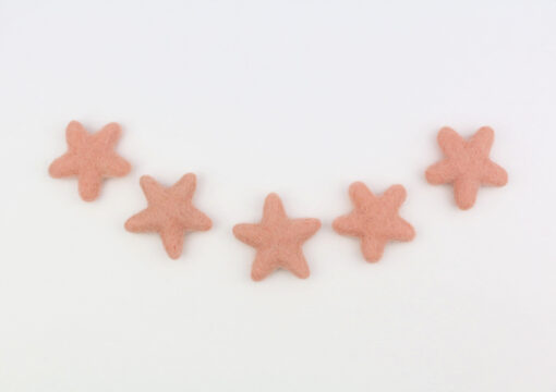 Sterne aus Filz Farbe pastell-rosa