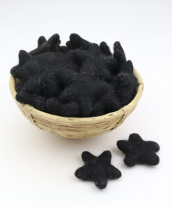 Sterne aus Filz Farbe schwarz