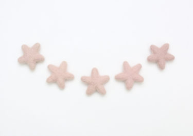 Sterne aus Filz Farbe zart-rosa