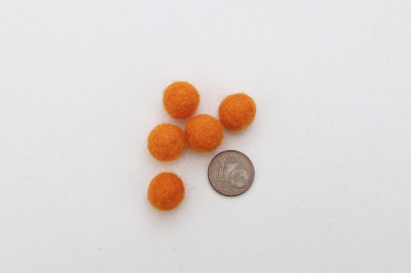 Filzkugeln 1cm Farbe orange