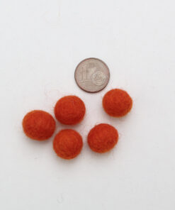 Filzkugeln 1cm Farbe dunkel-orange