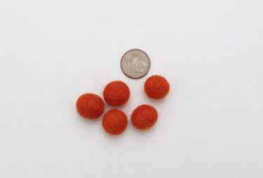 Filzkugeln 1cm Farbe dunkel-orange