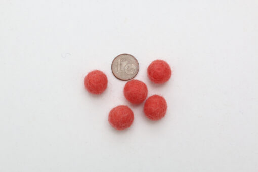 Filzkugeln 1cm Farbe coral