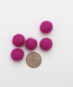 Filzkugeln 1cm Farbe fuchsia