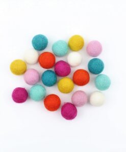 Filzkugeln 2,5cm bunte Mischung