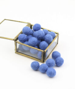 Filzkugeln 1cm Farbe mittelblau