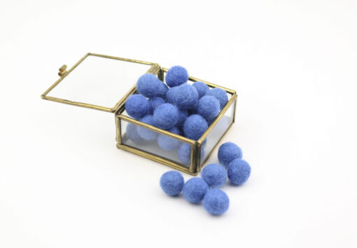Filzkugeln 1cm Farbe mittelblau