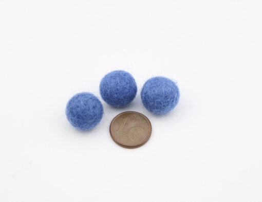 Filzkugeln 1cm Farbe mittelblau