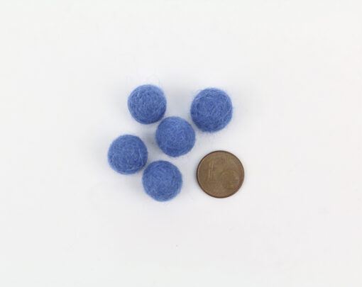Filzkugeln 1cm Farbe blau