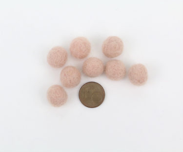 Filzkugeln 1cm Farbe zart-rosa