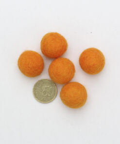 Filzkugeln Größe 2,5 cm Farbe orange