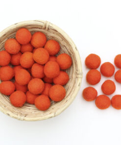 Filzkugeln Größe 2,5 cm Farbe dunkel-orange