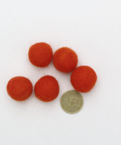 Filzkugeln Größe 2,5 cm Farbe rot