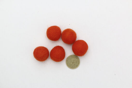 Filzkugeln Größe 2,5 cm Farbe rot