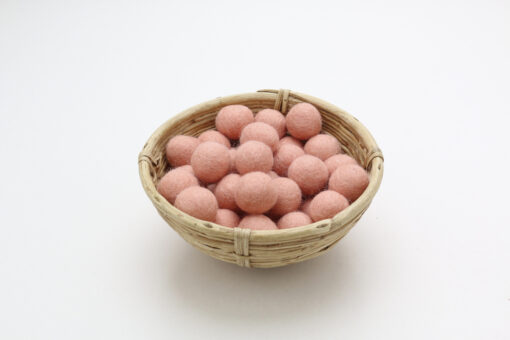 Filzkugeln Größe 2,5 cm Farbe pastell-rosa