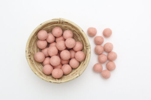 Filzkugeln Größe 2,5 cm Farbe pastell-rosa