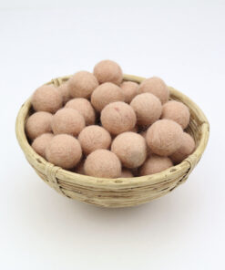 Filzkugeln Größe 2,5 cm Farbe rosa-beige