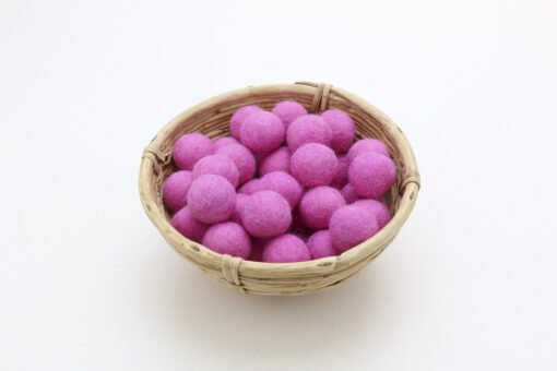 Filzkugeln Größe 2,5 cm Farbe pink
