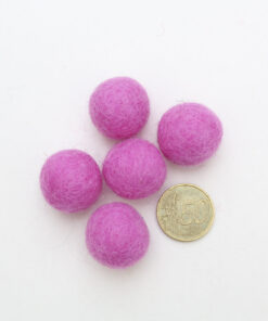Filzkugeln Größe 2,5 cm Farbe pink