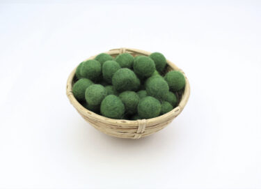 Filzkugeln Größe 2,5 cm Farbe dunkelgrün