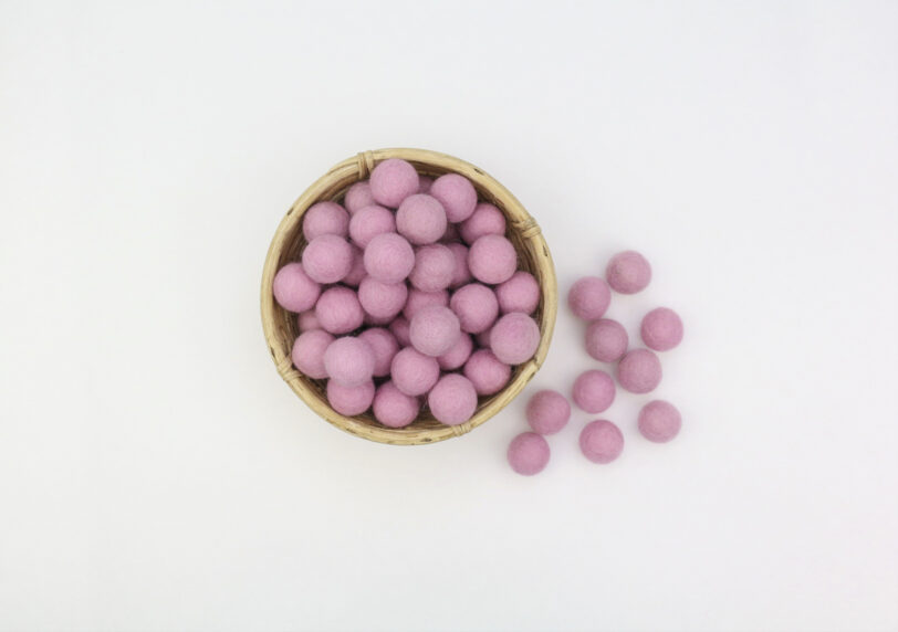 Filzkugeln Größe 2,5 cm Farbe rosa