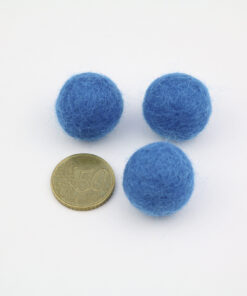 Filzkugeln Größe 2,5 cm Farbe kräftiges blau