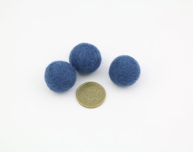Filzkugeln Größe 2,5 cm Farbe dunkelblau