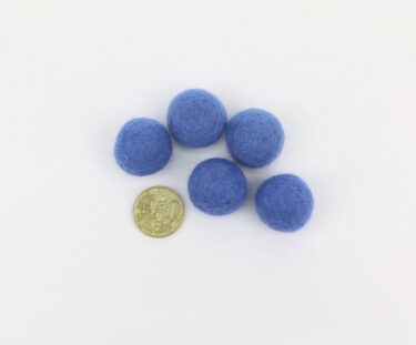 Filzkugeln Größe 2,5 cm Farbe blau