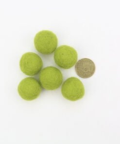 Filzkugeln Größe 2,5 cm Farbe grün