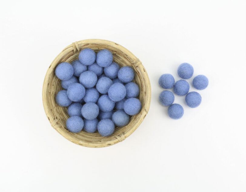 Filzkugeln Größe 2,5 cm Farbe hellblau