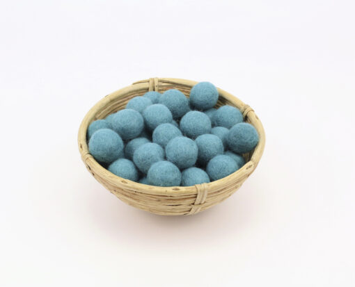 Filzkugeln Größe 2,5 cm Farbe blau-grün