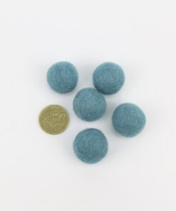 Filzkugeln Größe 2,5 cm Farbe blau-grün