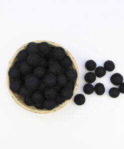 Filzkugeln Größe 2,5 cm Farbe schwarz