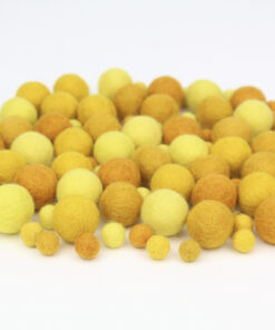 Filzkugel Mix gelb