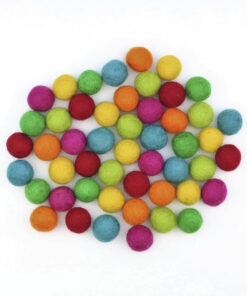 Filzkugel Mix Regenbogen