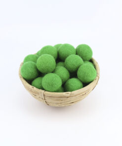 Filzkugeln Größe 3 cm Farbe grasgrün