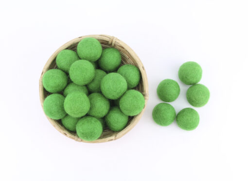 Filzkugeln Größe 3 cm Farbe grasgrün