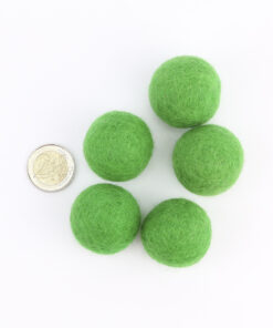 Filzkugeln Größe 3 cm Farbe grasgrün