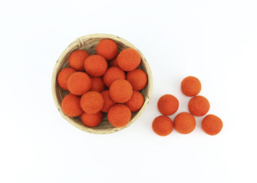 Filzkugeln Größe 3 cm Farbe dunkelorange