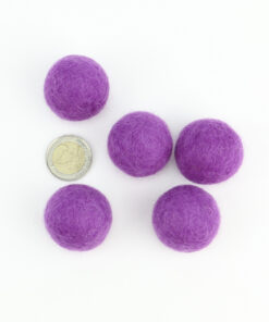Filzkugeln Größe 3 cm Farbe lila