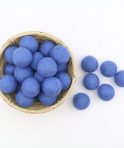 Filzkugeln Größe 3 cm Farbe mittelblau
