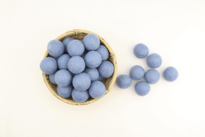 Filzkugeln Größe 3 cm Farbe hellblau