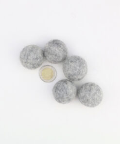 Filzkugeln Größe 3 cm Farbe grau meliert