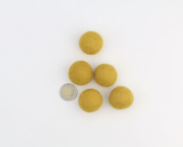 Filzkugeln Größe 3 cm Farbe gelb